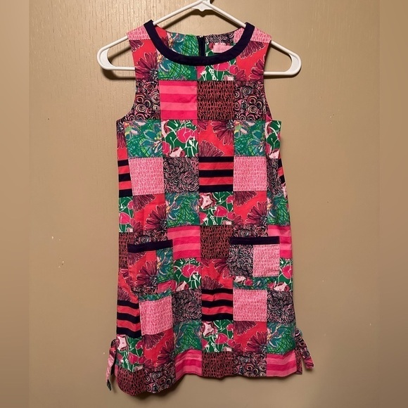 Lily Pulitzer Size 12 How About Them Apples Patchwork Sleeveless Shift Dress - Picture 2 of 7